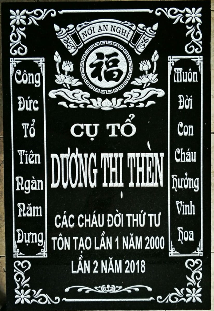 Mẫu bia mộ 1